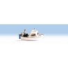 Fishing Boat w/Figures - Assembled, N, Noch Gmbh & Co 37822