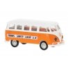 1960-1963 Volkswagen Samba T1b Passenger Van - Assembled -- Trans Santa Lucia (orange, white, HO, Brekina Automodelle 31855
