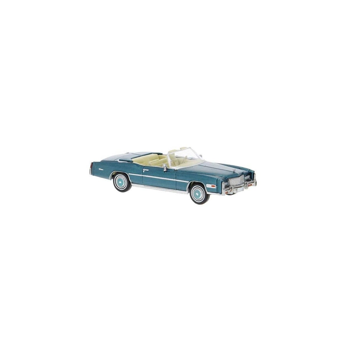 1975 Cadillac Eldorado Convertible - Assembled -- Top Down (turquoise), HO, Brekina Automodelle 19755