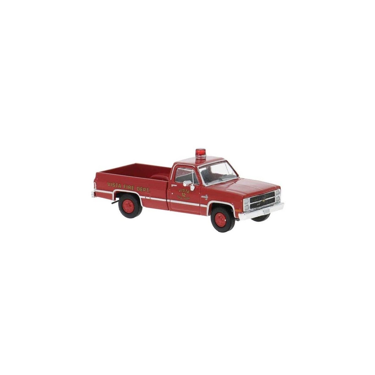 1981 GMC Sierra Grande Pickup Truck - Assembled -- Indy Hauler (silver, orange, black), HO, Brekina Automodelle 19659