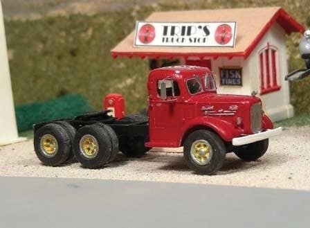 1950-1956 Mack LH Tandem-Axle Tractor - Resin Kit -- Unpainted, HO, Sylvan Scale Models V348
