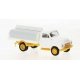 1953-1960 Opel-Blitz Low-Sided Delivery Truck w/Beverage Cover - Assembled -- White, Yellow , HO, Brekina Automodelle 35340