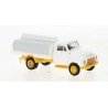 1953-1960 Opel-Blitz Low-Sided Delivery Truck w/Beverage Cover - Assembled -- White, Yellow , HO, Brekina Automodelle 35340