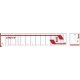 53′ Platewall Highway Trailer - Assembled -- Crete 10141 (white, red), HO, Bowser Manufacturing Co. 43287