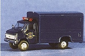 Chevrolet 1-Ton Delivery Van - Emergency - Police Vehicles -- Michigan State Police (blue), HO, Trident Miniatures 90178