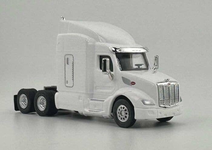 Peterbilt 579 Sleeper-Cab Semi Tractor - Assembled -- White, HO, HO Logistics Replicas 57907