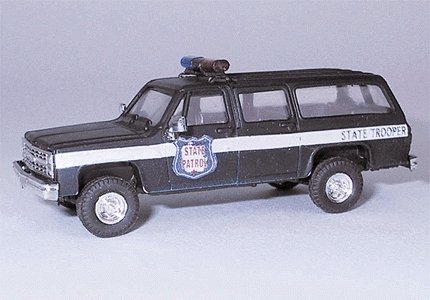 Chevrolet Suburban - Emergency - Police Vehicles -- Wisconsin State Patrol - State Trooper, HO, Trident Miniatures 90228