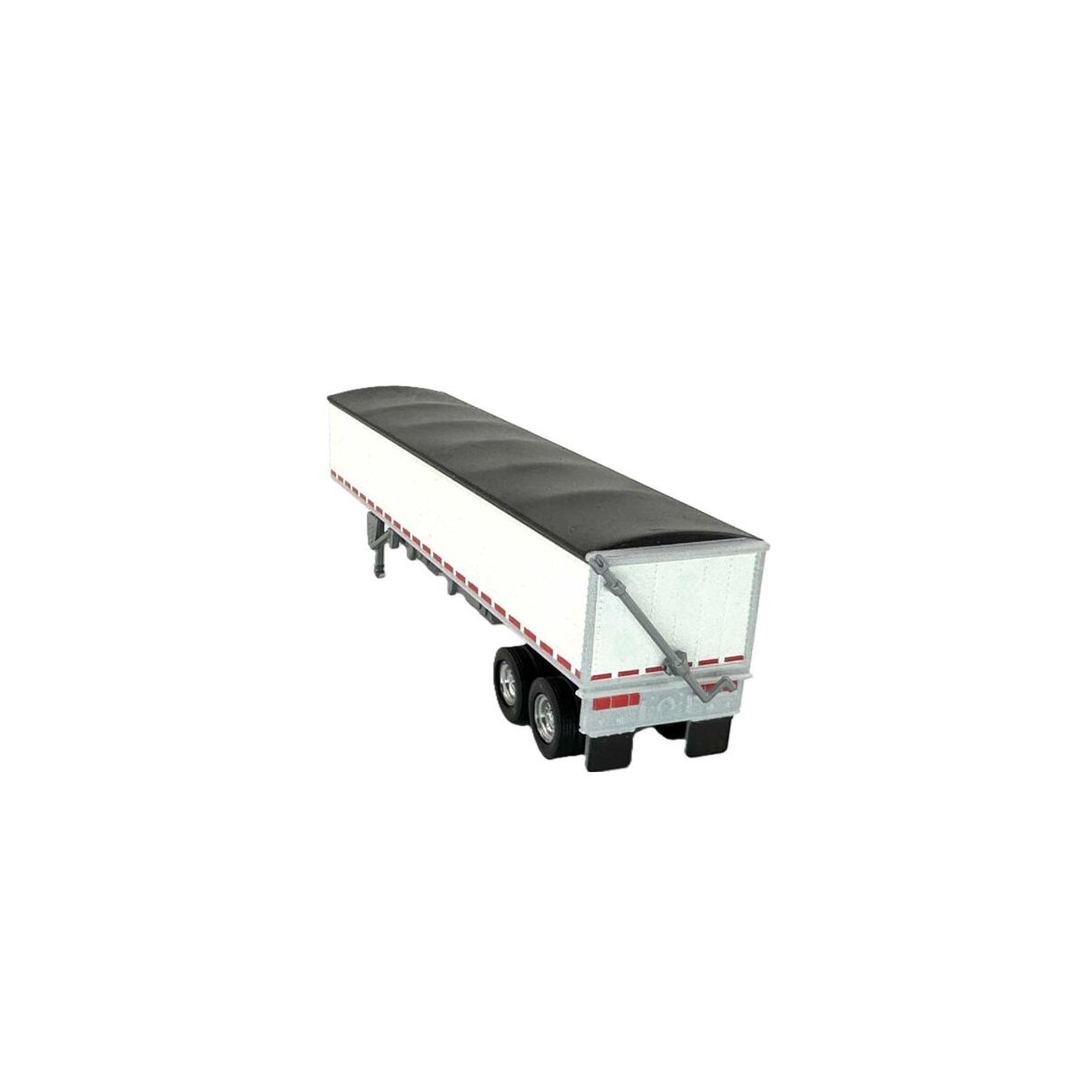 39′ Covered Grain Trailer - Assembled -- White with Black Tarp, HO, HO Logistics Replicas 469