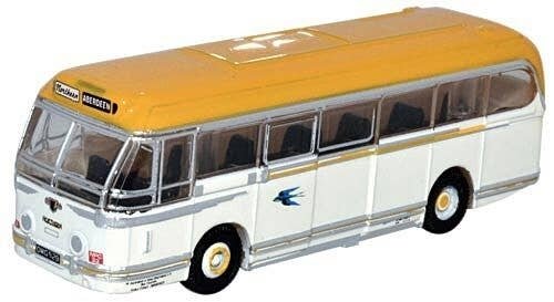Leyland Royal Tiger Bus - Assembled -- W Alexander (white, yellow), N, Oxford Diecast NLRT003