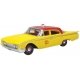1960 Ford Fairlane 500 Town Sedan - Assembled -- New York City Taxi (yellow, red), HO, Oxford Diecast 87FF60003