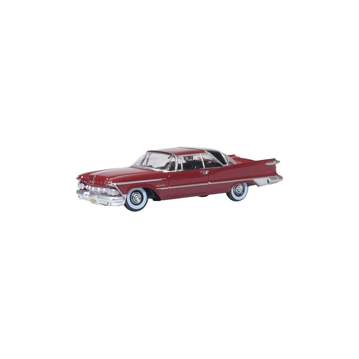 1959 Imperial Crown 2-Door Hardtop - Assembled -- Radiant Red, Black, HO, Oxford Diecast 87IC59003