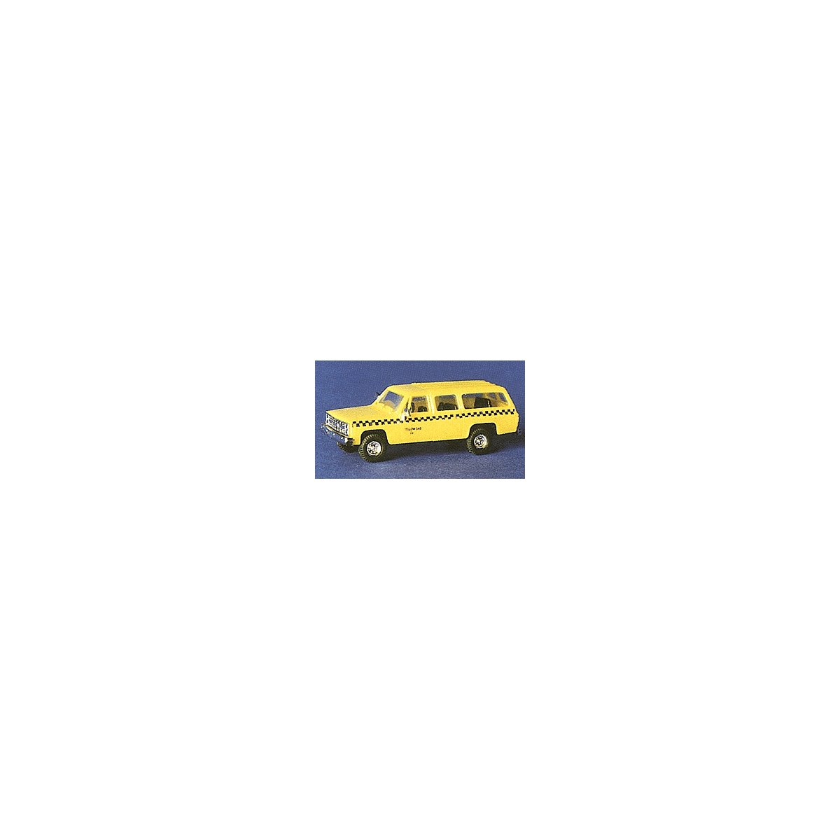 Chevrolet Suburban - Taxis -- Yellow Cab (yellow, Black Checkerboard Graphics & Lettering), HO, Trident Miniatures 90167