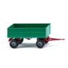 Agricultural Trailer - Assembled -- Green, Red, HO, Wiking 38836