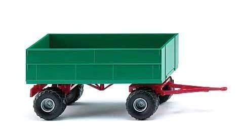 Agricultural Trailer - Assembled -- Green, Red, HO, Wiking 38836