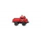 1950-1953 Unimog U 401 Heavy-Duty Truck - Assembled -- Berlin, East Germany, Fire Department (red, black,, HO, Wiking 36804