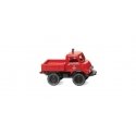 1950-1953 Unimog U 401 Heavy-Duty Truck - Assembled -- Berlin, East Germany, Fire Department (red, black,, HO, Wiking 36804