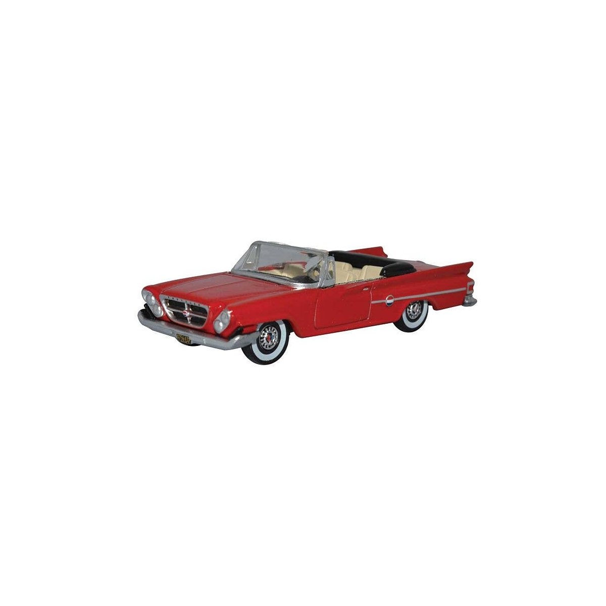 1961 Chrysler 300 Convertible - Assembled -- Top Down (Mardi Gras Red), HO, Oxford Diecast 87CC61001