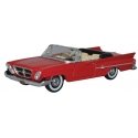 1961 Chrysler 300 Convertible - Assembled -- Top Down (Mardi Gras Red), HO, Oxford Diecast 87CC61001