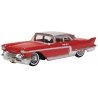 1957-1965 Cadillac Eldorado Brougham - Assembled -- Dakota Red, Stainless Steel, HO, Oxford Diecast 87CE57002