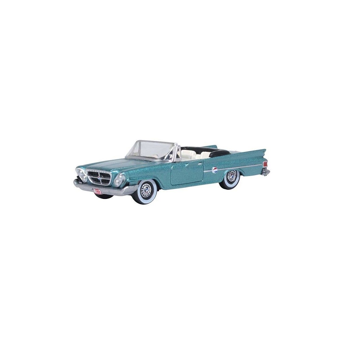 1961 Chrysler 300 Convertible - Assembled -- Tahitian Turquoise, HO, Oxford Diecast 87CC61005