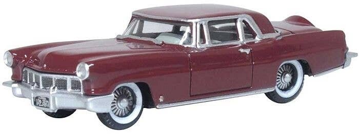1956 Continental Mark II - Assembled -- Dark Red, HO, Oxford Diecast 87LC56005