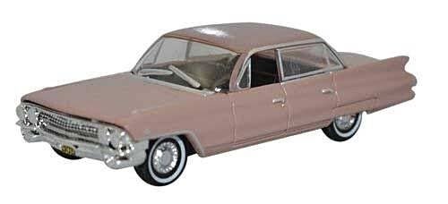 1961 Cadillac Sedan de Ville - Assembled -- Topaz, HO, Oxford Diecast 87CSD61001