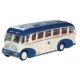 Burlingham Sunsaloon Bus - Assembled -- Alexander Bluebird (white, blue), N, Oxford Diecast NBS001