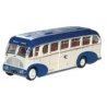 Burlingham Sunsaloon Bus - Assembled -- Alexander Bluebird (white, blue), N, Oxford Diecast NBS001