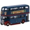 RT Double-Decker Bus - Assembled -- Browns Blue (blue, red), N, Oxford Diecast NRT007