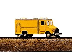MOW Vehicles -- Box Van High Rail Inspection Vehicle, N, Railway Express Miniatures 2031