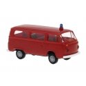 1973-1979 Volkswagen Kombi T2 Passenger Van - Assembled -- Fire Department, Economy (red), HO, Brekina Automodelle 33162