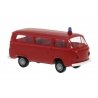 1973-1979 Volkswagen Kombi T2 Passenger Van - Assembled -- Fire Department, Economy (red), HO, Brekina Automodelle 33162