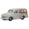 Morris Traveller Station Wagon - Assembled -- Smoke Gray, Brown, N, Oxford Diecast NMMT009