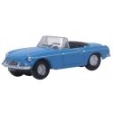 1962 MG MGB - Assembled -- Top Down (Iris Blue), N, Oxford Diecast NMGB004
