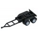 2-Axle Converter Dolly w/Long Drawbar - Assembled -- Black, HO, Herpa Models 5443