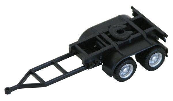 2-Axle Converter Dolly w/Long Drawbar - Assembled -- Black, HO, Herpa Models 5443
