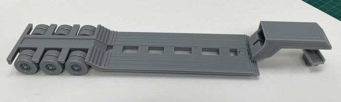 Lowboy Trailer with Hitch 3D Printed Kit -- Unpainted, O, Phoenix Precision Models 33005
