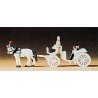 Horse-Drawn Wagon -- Open Carriage (white), N, Preiser Kg 79479