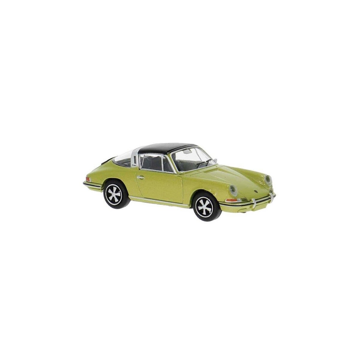 1963 Porsche 911E Targa Coupe - Assembled -- Gold, Black, HO, Brekina Automodelle 16269
