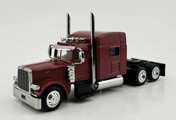 Peterbilt Sleeper Cab Tractor Only - Assembled -- Metallic Red, HO, HO Logistics Replicas 38901