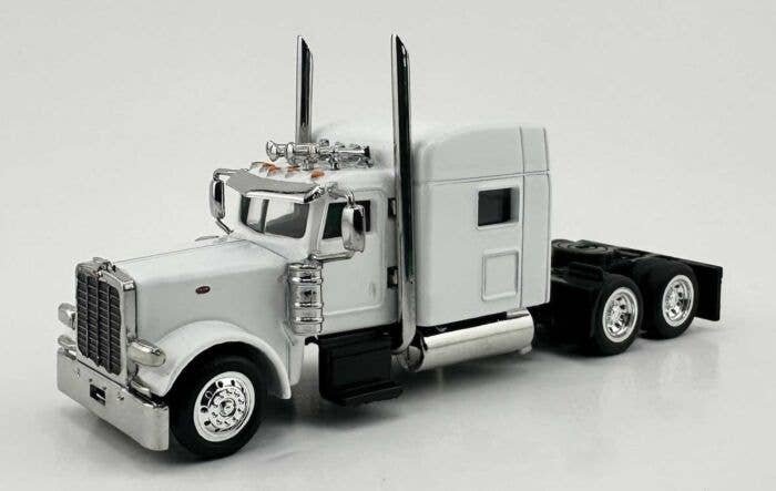 Peterbilt Sleeper Cab Tractor Only - Assembled -- White, HO, HO Logistics Replicas 38907