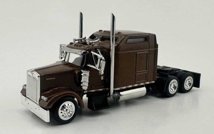 Kenworth W900 Sleeper Cab Tractor Only - Assembled -- Brown, HO, HO Logistics Replicas W90002