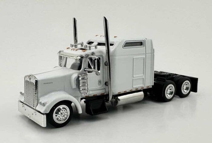Kenworth W900 Sleeper Cab Tractor Only - Assembled -- White, HO, HO Logistics Replicas W90007