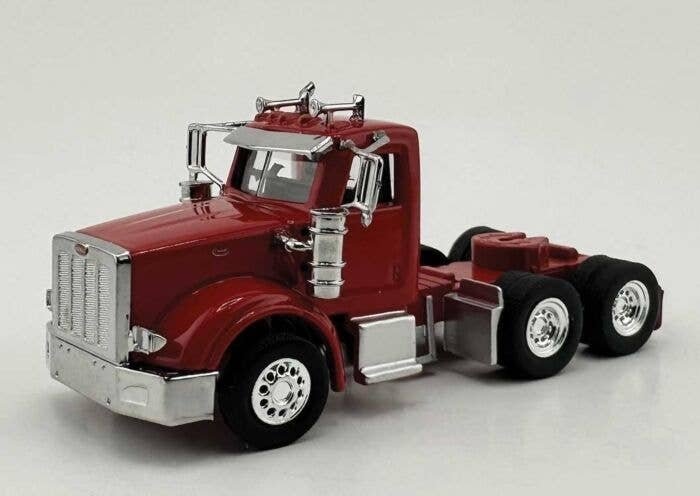 Peterbilt Day Cab Tractor Only - Assembled -- Red, HO, HO Logistics Replicas 36708
