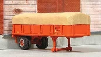 1952 Canvas Top 20′ Piggyback Trailer - Resin Kit -- Unpainted - Includes Canadian National D, HO, Sylvan Scale Models T034