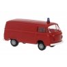 1973-1979 Volkswagen Kasten T2 Cargo Van - Assembled -- City Works Department, Economy (red), HO, Brekina Automodelle 33550