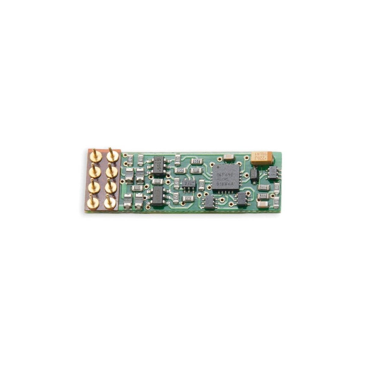 DN146IP Series 6 Control Decoder for N & HO -- 8-Pin Integrated Plug 1.158 x .386 x .115′, All Scales, Digitrax DN146IP