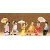 1900s Figures -- Passengers, Sitting On Platform, HO, Preiser Kg 12136