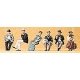 1900s-Era Seated Passengers pkg(6), HO, Preiser Kg 12190