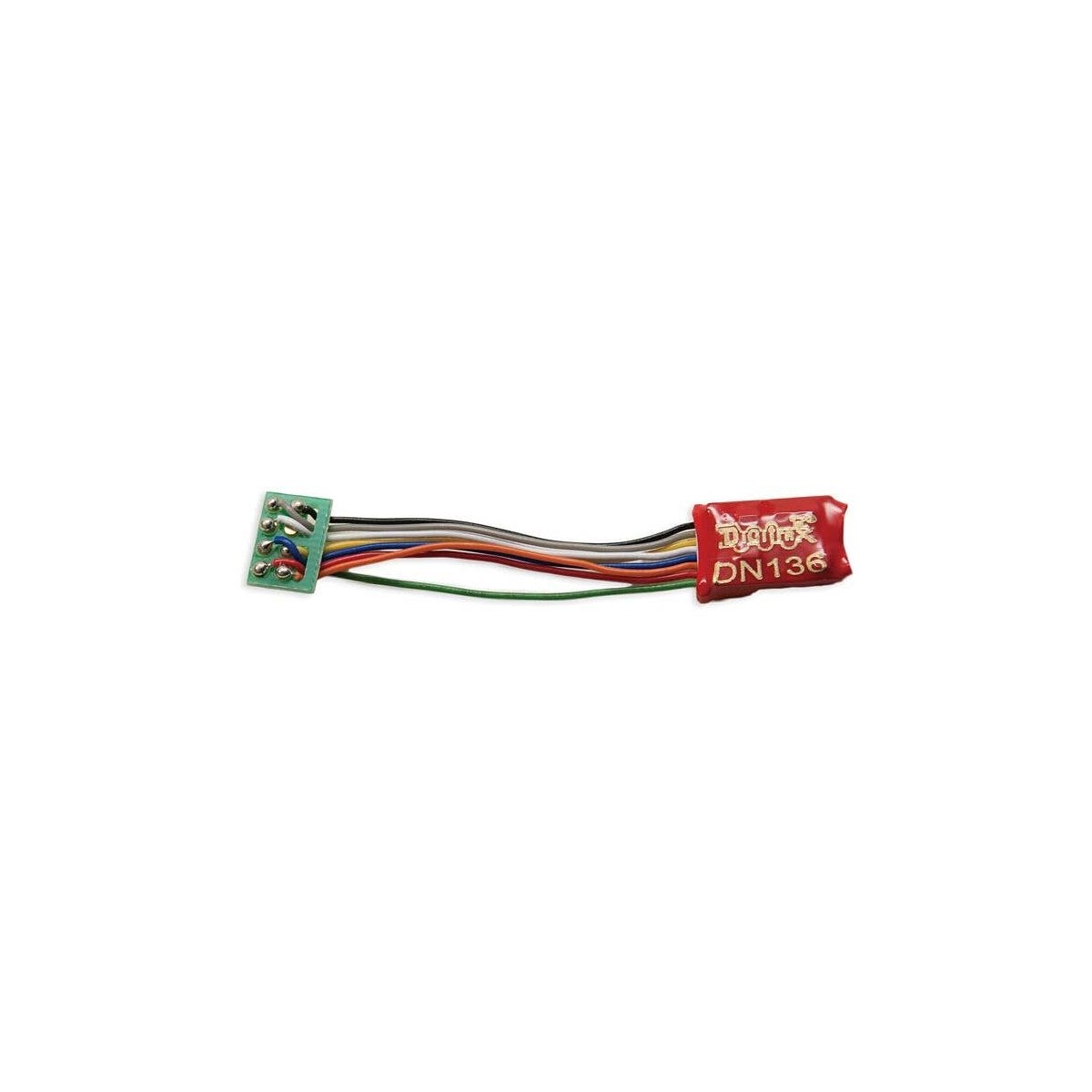DN136PS Series 6 Control Decoder for N & HO -- 8-Pin Medium Plug - .55 x .404 x .2′ 13.9 x 1, All Scales, Digitrax DN136PS